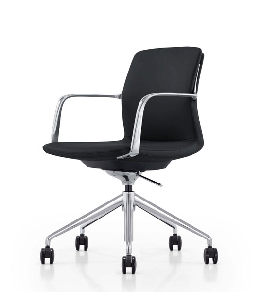 VGFUFK004-B11-BLK-OC Modrest Sundar - Modern White Mid Back Conference Office Chair By VIG Furniture