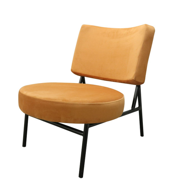 VGSWSAC356-OR Modrest Sami - Modern Orange Velvet Accent Chair By VIG Furniture