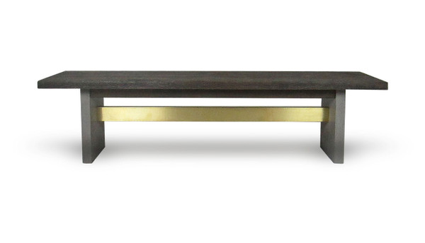 VGGR639080-WAL-BENCH Modrest June - Modern Dark Grey Concrete & Walnut Dining Bench By VIG Furniture