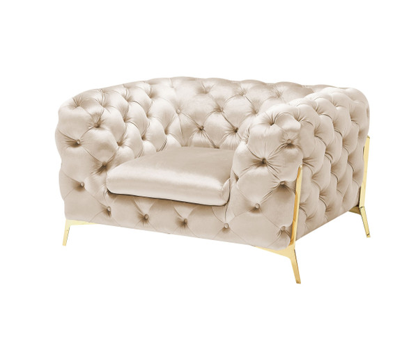 VGCA1346-OBEI-CH Divani Casa Sheila - Transitional Beige Fabric Chair By VIG Furniture