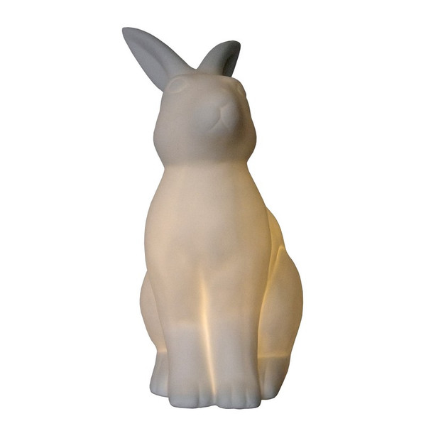 Porcelain Bunny Rabbit Shaped Animal Light Table Lamp - LT3058-WHT