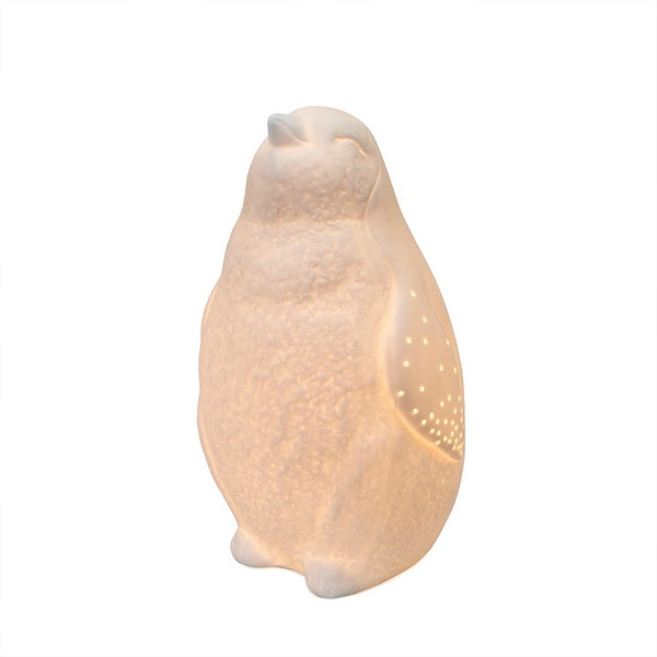 Porcelain Arctic Penguin Shaped Table Lamp - LT3213-WHT