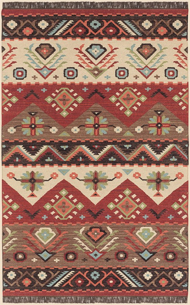 Surya Jewel Tone Hand Woven Red Rug JT-8 - 5' x 8'