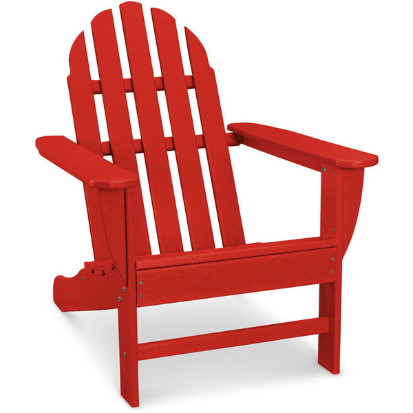 Hanover Classic All-Weather Adirondack Chair in Sunset Red HVAD4030SR