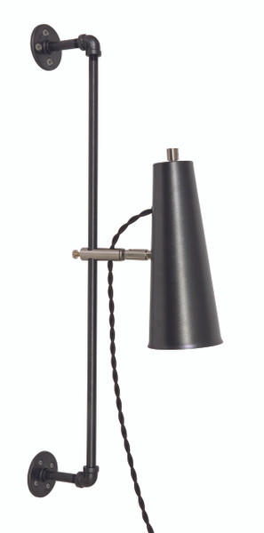 Norton Adjustable LED Wall Lamp in Granite with Satin Nickel Accents NOR375-GTSN By House Of Troy
