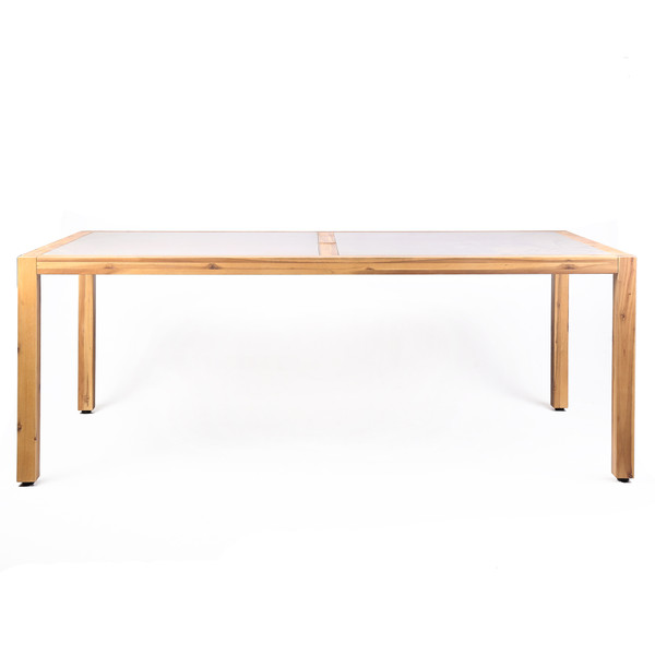 Armen Sienna Outdoor Acacia Dining Table With Teak Finish And Concrete Top LCSIDITEAK