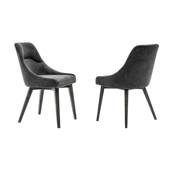 Armen Lileth Charcoal Upholstered Dining Chair - Set Of 2 LCLHCHTGCH