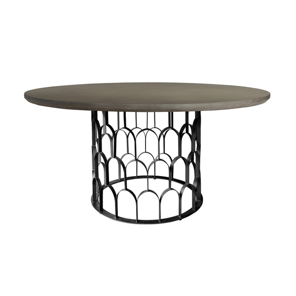 Armen Gatsby Concrete And Metal Round Dining Table LCGTDICC