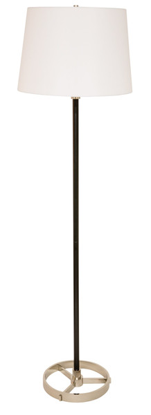 62" Morgan Floor Lamp In Black With Polished Nickel M600-BLKPN By House Of Troy