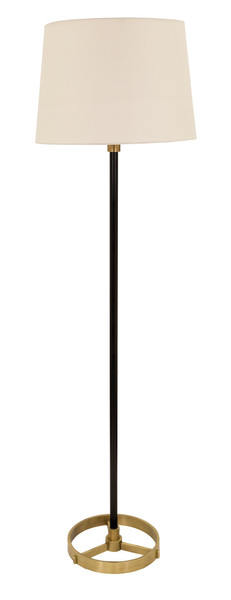 62" Morgan Floor Lamp In Black With Antique Brass M600-BLKAB By House Of Troy