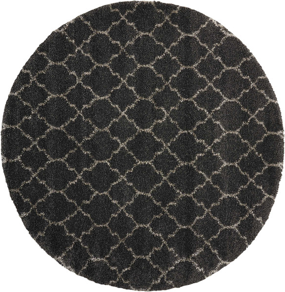 Nourison Amore AMORE AMOR2 Charcoal 8' Round Area Rug