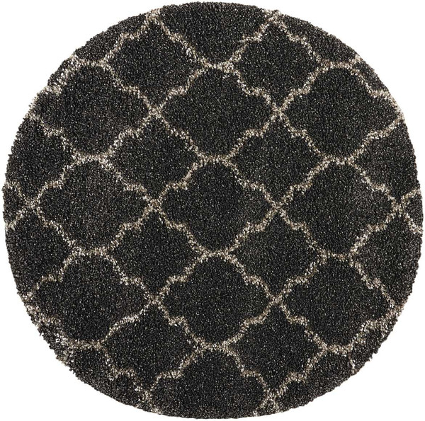 Nourison Amore AMORE AMOR2 Charcoal 4' Round Area Rug