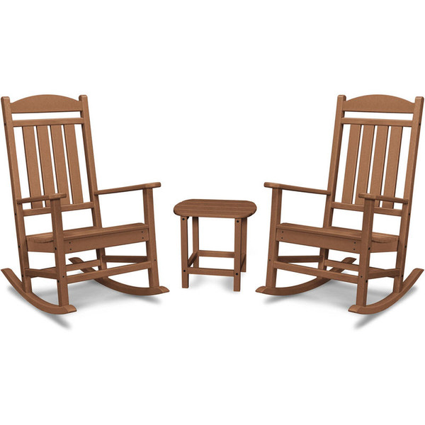Hanover Pineapple Cay All-Weather Porch Rocking Chair Set PINE3PC-TEK
