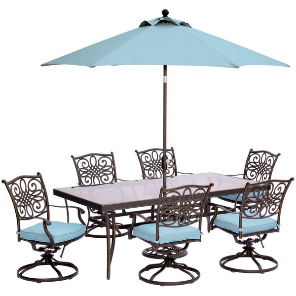 Traditions 7 Pieces Outdoor Dining Set TRADDN7PCSWG-SU-B
