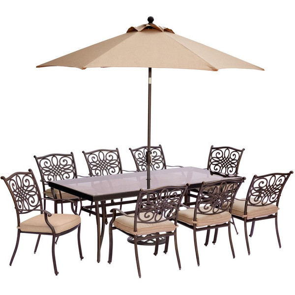 Traditions 9 Pieces Outdoor Dining Set TRADDN9PCG-SU