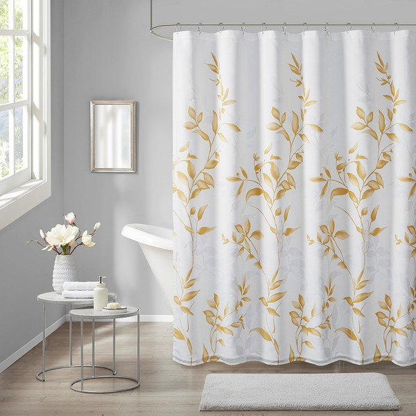 Cecily Burnout Printed Shower Curtain By Madison Park MP70-7452