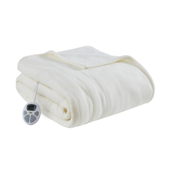 Fleece To Sherpa Heated Blanket - Twin By Serta ST54-0106