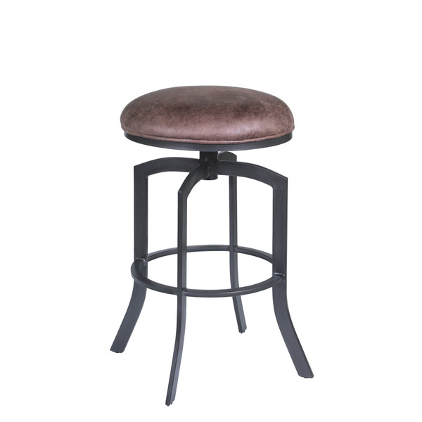 Armen Living Armen Living Studio 30" Bar Height Barstool In Mineral Finish With Bandero Tobacco LCST30BATO