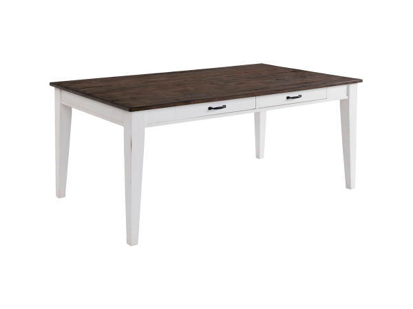 Intercon Belgium Farmhouse Dining Table With Drawers BF-TA-4272-AWG-C