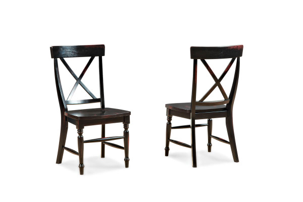 Intercon Roanoke X-Back Side Chair - Set-Up RN-CH-725W-BLK-SU