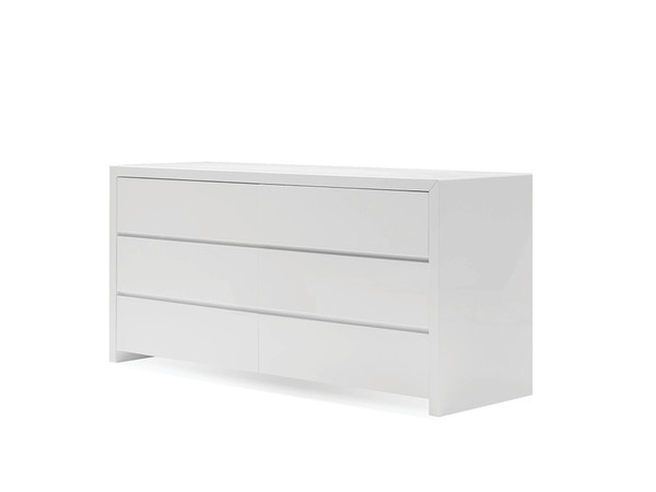 Double Dresser Blanche High Gloss White DREBLANWHIT By Mobital