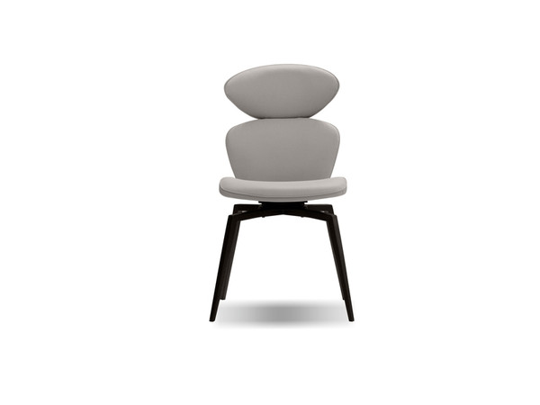 Swivel Dining Chair Antler Light Taupe Leatherette/Black DCHANTLTAUPPCBLA By Mobital