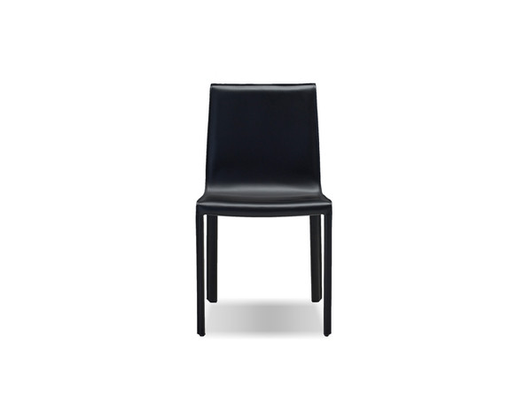 Dining Chair Fleur Black Leather DCHFLEUBLAC By Mobital