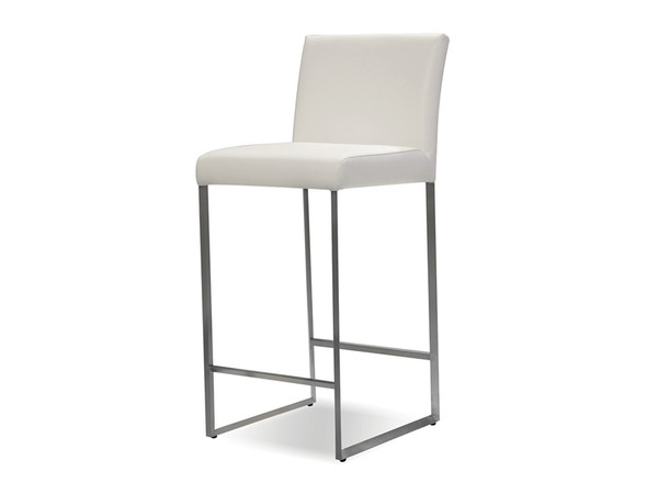 Bar Stool Tate White Leatherette DBSTATEWHIT By Mobital