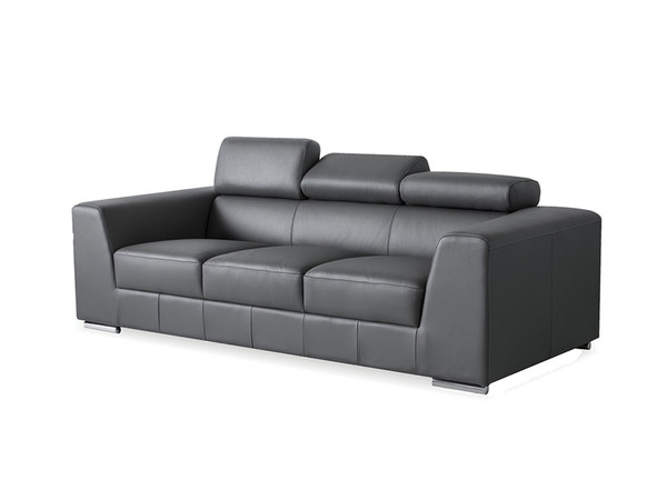 Sofa Icon Dark Grey Premium Leather SOFICONDGREPREMI By Mobital