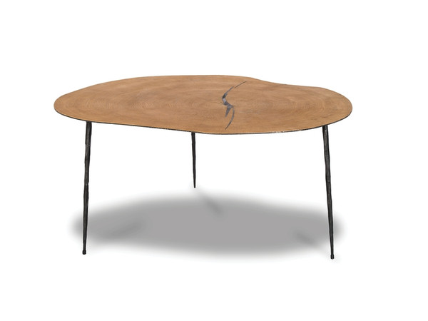 Coffee Table Oakley Tall Oak Veneer/Black Iron Legs WCOOAKLOAK9TALL9 By Mobital