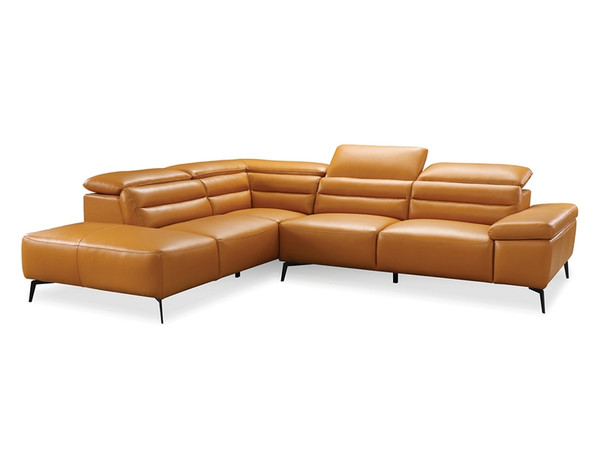Camello Leather Sectional Camel LSFCAMECAMEPCBL2 By Mobital