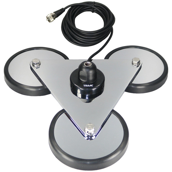 5" Tri-Magnet Cb Antenna Mount With Rubber Boots & 18Ft Rg58A/U Coaxial Cable