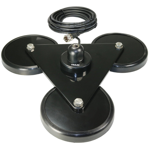 5-Inch Tri-Magnet Cb Antenna Mount With Rubber Boots And 18-Foot Rg58A/U Coax Cable