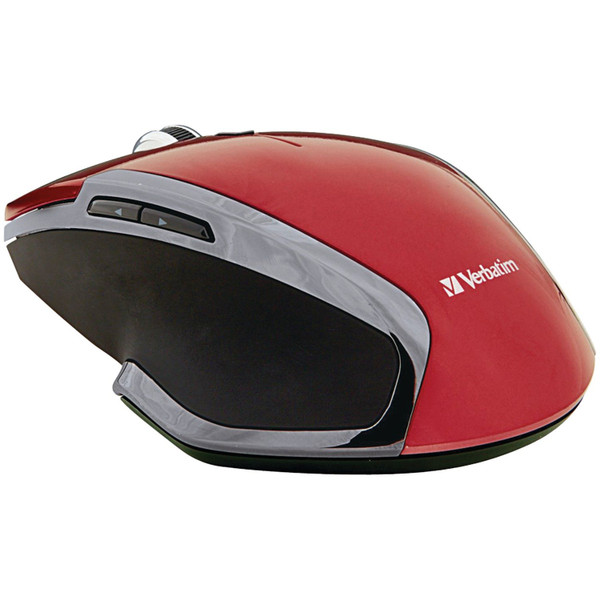 Wireless Notebook 6-Button Deluxe Blue Led Mouse (Red)