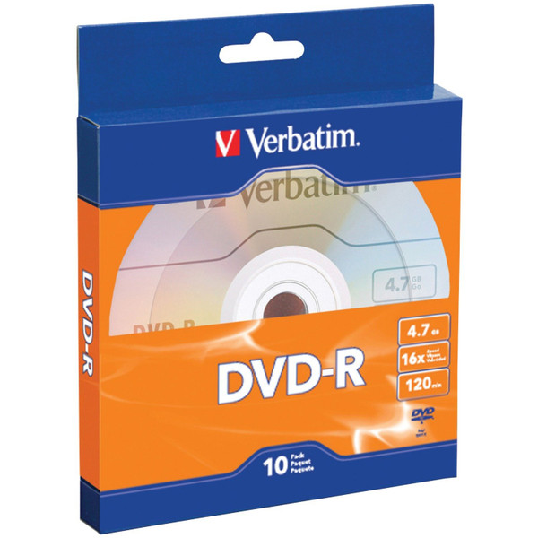 4.7Gb 120-Minute 16X Dvd-Rs With Branded Surface, 10 Pk