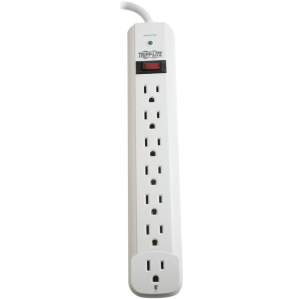 7-Outlet Surge Protector (25Ft Cord; Light Gray)