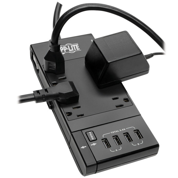 Protect It!(R) 6-Outlet Surge Protector With 4 Usb Ports, 6Ft Cord