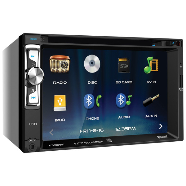 6.2-Inch Double-Din In-Dash Dvd/Cd Receiver With Bluetooth(R)