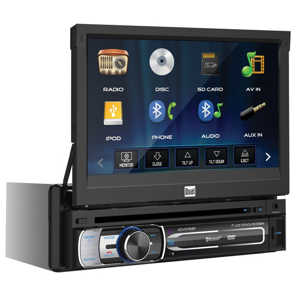 7-Inch Single-Din In-Dash Dvd/Cd Receiver With Bluetooth(R)