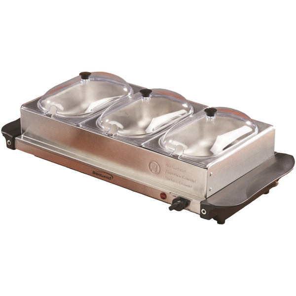 4.5-Quart 3-Pan Buffet Server & Warming Tray