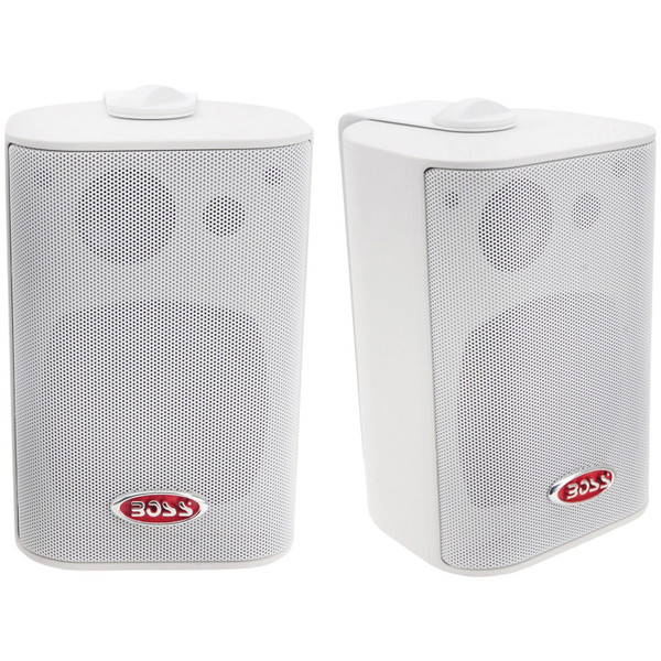 4" 200-Watt Indoor/Outdoor 3-Way Speakers (White)