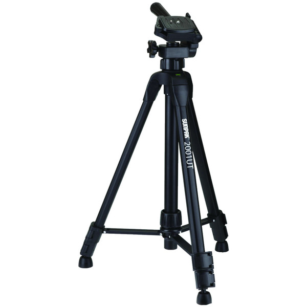 Tripod With 3-Way Pan Head (Folded Height: 18.5"; Extended Height: 49"; Weight: 2.3Lbs)
