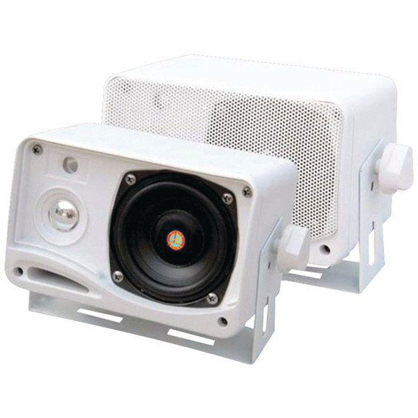 Hydra Series 3.5" 200-Watt 3-Way Weatherproof Mini-Box Speaker System (White)