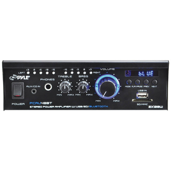 120-Watt X 2 Mini Blue Series Bluetooth(R) Stereo Power Amp