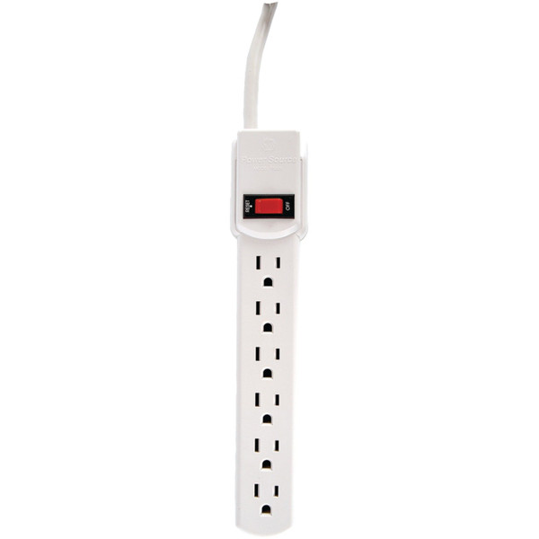 6-Outlet Power Strip With 9Ft Cord