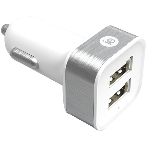 2.4-Amp Dual Usb Car Charger (White)