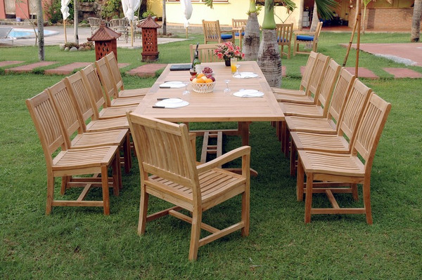 Set-33 Anderson Teak 15 Piece Valencia Dining Set