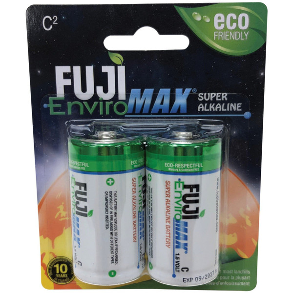 Enviromax(Tm) C Super Alkaline Batteries, 2 Pk