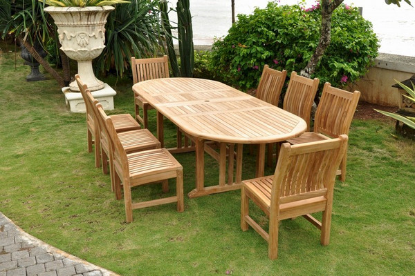 Set-76 Anderson Teak 9 Piece Sahara Dining Set