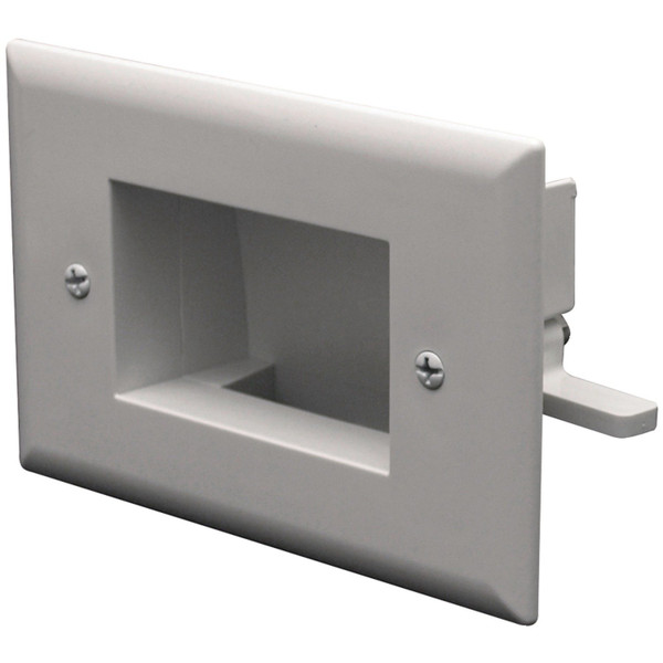 Easy-Mount Slim-Fit Recessed Low-Voltage Cable Plate